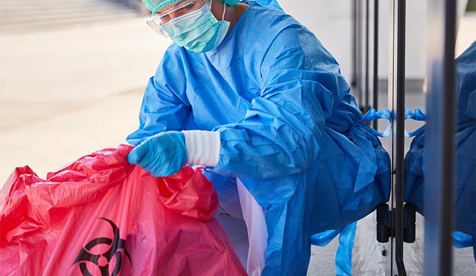 Professional biohazard cleanup service